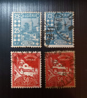 Algérie 1927 Timbres De 1926 Avec Surcharge 25  & 1930 Mosquée De La Pêcherie - Alger - Usati