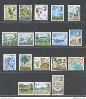 1962-68 Seychelles - Stanley Gibbons N. 192-212 - Elisabetta II - 18 Valori - Serie Completa - MNH** - Other & Unclassified
