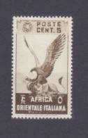 1938 Italian Eastern Africa 2 Birds Of Prey - Afrique Orientale Italienne