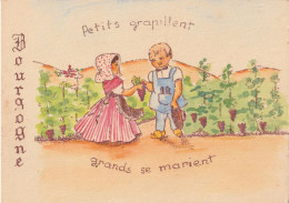 Bourgogne Cpa Petits Grapillent Grands Se Marient - Bourgogne