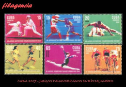 CUBA MINT. 2007-21 JUEGOS PANAMERICANOS EN RÍO DE JANEIRO - Nuevos