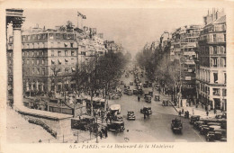 FRANCE - Paris - Vue Générale - Le Boulevard De La Madelaine - Carte Postale Ancienne - Autres Monuments, édifices