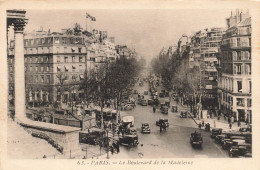 FRANCE - Paris - Vue Générale - Le Boulevard De La Madelaine - Carte Postale Ancienne - Other Monuments