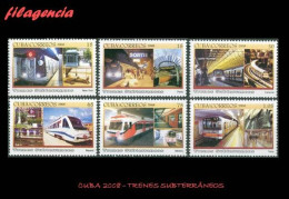 CUBA MINT. 2008-04 TRENES SUBTERRÁNEOS - Nuevos