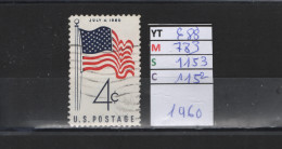 PRIX FIXE Obl 688 YT 783 MIC 1153 SCO 1152 GIB Nouveau Drapeau 50 Etoiles 1960 Etats Unis 58A/09 - Used Stamps