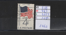 PRIX FIXE Obl 688 YT 783 MIC 1153 SCO 1152 GIB Nouveau Drapeau 50 Etoiles 1960 Etats Unis 58A/09 - Used Stamps