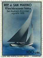 70031 MNH SAN MARINO 1955 7 EXPOSICION FILATELICA INTERNACIONAL EN RICCIONE - Unused Stamps