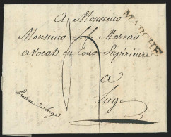 L. 1817 Marque MARCHE + "4" Pour Liège - 1815-1830 (Période Hollandaise)