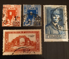 Algérie 1939, 1941 -1942 Timbres De 1938 Avec Surcharge & 1941 Maréchal Philippe Pétain (1856-1951) - Usati