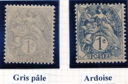 Réf 83 > FRANCE  TYPE BLANC < N° 107 * * 2 Valeurs Papier GC < Neuf Luxe -- MNH * * - 1900-29 Blanc