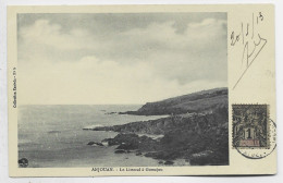 ANJOUAN  1C GROUPE AU RECTO CARTE ANJOUAN LE LITTORAL A GOMAJOU - Storia Postale