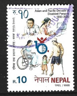 NEPAL. N°647 Oblitéré De 1998. Année Des Handicapés. - Behinderungen