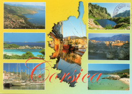 CPM - CORSE - ILE DE BEAUTE - MULTIVUES - L'ILE ROUSSE - ST FLORENT - STE GIULIA - RONDINERA - BAVELLA - BONIFACIO - Corse