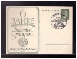 Dt.- Reich (023809) Privatganzsache Fech PP155/ C3 6Jahre Alles Für Deutschland, Mit Blanko SST Berlin - Private Postal Stationery