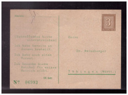 Dt.- Reich (023810) Privatganzsache Fech PP157/ B4/ 02 Tübingen Dr.Weissburger, Bestellkarte, Ungebraucht - Interi Postali Privati