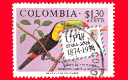 COLOMBIA - Usato - 1974 - 100 Anni Di UPU - Unione Postale Universale - Filatelia - Uccelli - Pappagallo - $ 1.30 - Colombia