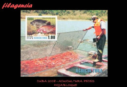 CUBA MINT. 2008-09 ACUICULTURA. PECES. HOJA BLOQUE - Nuevos