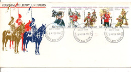 AUSTRALIE FDC 1985 UNIFORMES MILITAIRES - Militaria