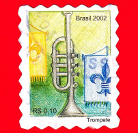 BRASILE - Usato - 2002 - Strumenti Musicali - Tromba - Trompete  - 0.10 - Used Stamps