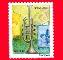 BRASILE - Usato - 2005 - Strumenti Musicali - Tromba - Trompete  - 0.10 - Used Stamps