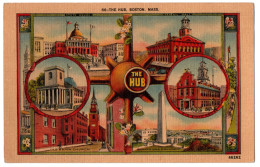CPA - USA - 66. The Hub, Boston, Massachusetts (State House, Faneuil Hall,...) - Boston