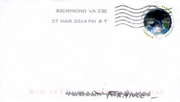 739   Etats Unis Oblitération Richmond  Timbre Planinisphère Monde Global Forever - Lettres & Documents