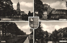 GARDELEGEN, MULTIPLE VIEWS, ARCHITECTURE, CHURCH, ROSARIUM, TOWER, EMBLEM, GERMANY, POSTCARD - Gardelegen