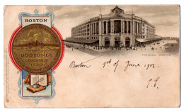 CPA - USA - BOSTON - Terminal Station (Bostonia Condita Ad 1630) - 1902 - Boston