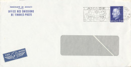 Monaco Cover Sent Air Mail To Denmark Monte Carlo 17-3-1976 ?? Single Franked - Covers & Documents