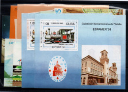 Cuba (Hojas Bloque) Nº 80/84, 89. Año 1984/98 - Hojas Y Bloques