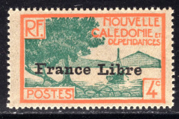 New Caledonia 1941 4c With "France Libre" Opt Very Fine MNH SG235 - Neufs