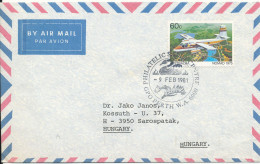 Australia Air Mail Cover Sent To Hungary Perth 9-2-1981 Single Franked - Covers & Documents