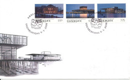 Denmark FDC 9-1-2008 The Danish OPERA HOUSE Complete Set Of 3 With Cachet - FDC