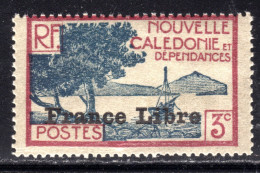 New Caledonia 1941 3c With "France Libre" Opt Very Fine MNH SG234 - Neufs