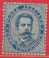 Italie N°36 25c Bleu 1879-82 (*) - Nuovi