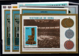 Cuba (Hojas Bloque) Nº 39/44 . Año 1973/75 - Hojas Y Bloques