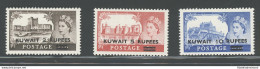 1955-57 KUWAIT, Stanley Gibbons N. 107-09 - 3 Valori - MNH** - Other & Unclassified