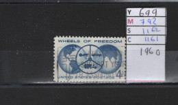 PRIX FIXE Obl   699 YT 792 MIC 1162 SCO 1161 GIB Exposition Automobile Détroit 1960 Etats Unis 58A/09 - Used Stamps
