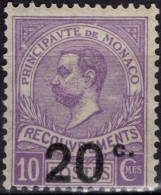 MONACO Taxe  11 * MH Prince Albert 1er Surchargé De 1919 (CV 5,50 €) - Postage Due