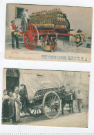 "Lot De 2 Cartes Postales Anciennes Italie Florence, Livreur De Vin, Dos Non-divisé - Sammlungen & Sammellose