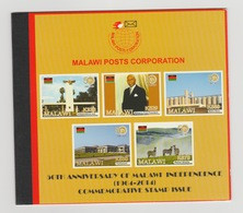 Malawi 2014 Golden Jubilee 50 Years Independance 1964-2014 Zebra Fauna Booklet Carnet Markenheftchen MH MNH** - Malawi (1964-...)