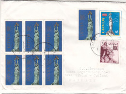 Lettonie - Lettre De 1992 - Entier Postal - Oblit Riga - - Lettonie