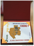 Gabon Gabun 2014 Mi. Block 135 Giant Stamp Timbre Géant 2009 Omar Bongo Ondimba 10 000F Argent Silver MNH** - Gabon