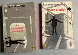 6 Livres De S.A. Steeman En Collections De Poche (Le Dernier Des 6-Crimes à Vendre-Poker D’enfer-Le Mannequin Assassiné- - Bücherpakete