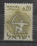 ISRAEL  N° 194 * *   Tir A L Arc Zodiaque Sagitaire - Bogenschiessen