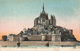 FRANCE - Mont Saint Michel - Côte De L'est - Vue Générale Sur La Ville - Colorisé  - Carte Postale Ancienne - Le Mont Saint Michel