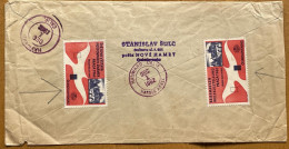 CZECHOSLOVAKIA 1962, REGISTER COVER, USED TO USA, VIGNETTE LABEL, WORLD STAMP EXHIBITION, SPORT WORLD FOOTBALL, NOVE HAM - Lettres & Documents