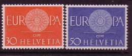 SCHWEIZ MI-NR. 720-721 POSTFRISCH(MINT) EUROPA 1960 WAGENRAD - 1960