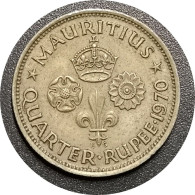 Monnaie Maurice - 1970 - Quart De Roupie Elizabeth II - Maurice