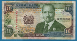 KENYA 10 SHILINGI 02.01.1992 # AW0930463 P# 24d   President Daniel Toroitich Arap Moi - Kenya